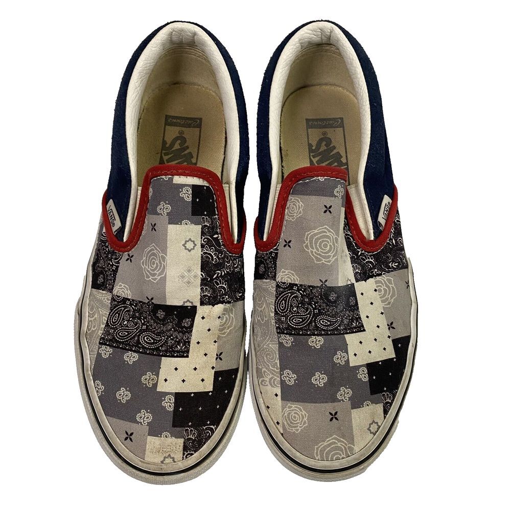 Vans Unisex Classic Slip-On 98 Patchwork Quilted Mix Shoes Sz 6.5 Mens, 8 womens